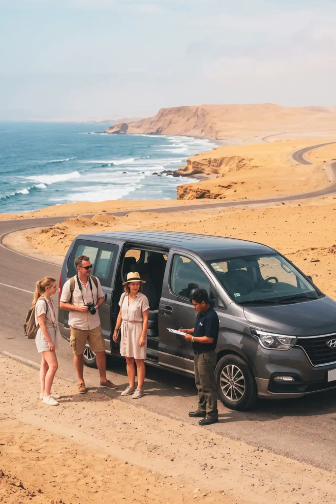 Minivan Hyundai H1 para un tour privado por Paracas y la Reserva Nacional